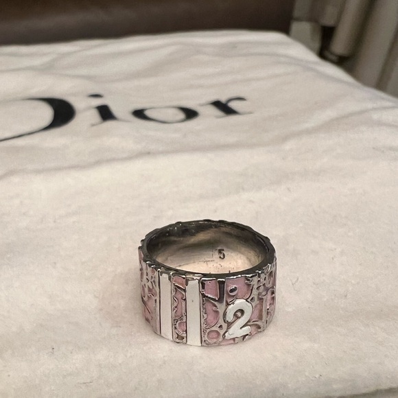 Christian Dior 2000's Trotter Ring Pink Size 5 - Picture 1 of 9